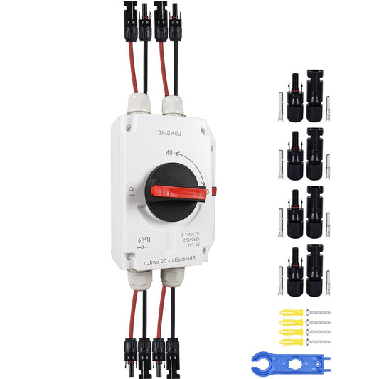Dc circuit breaker 2 strings 2x in out 1200v 32a Pv system MC solar photovoltaic For solar systems IP66 waterproof