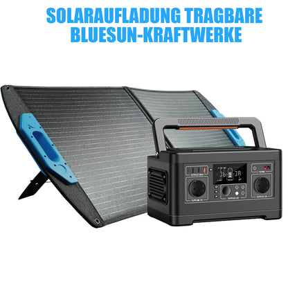 BLUESUN Solar-Faltpanel 100W Zwei 18V Faltbares Solarpanel Für Outdoor-Camping, Powerstation - Bluesun Solar DE