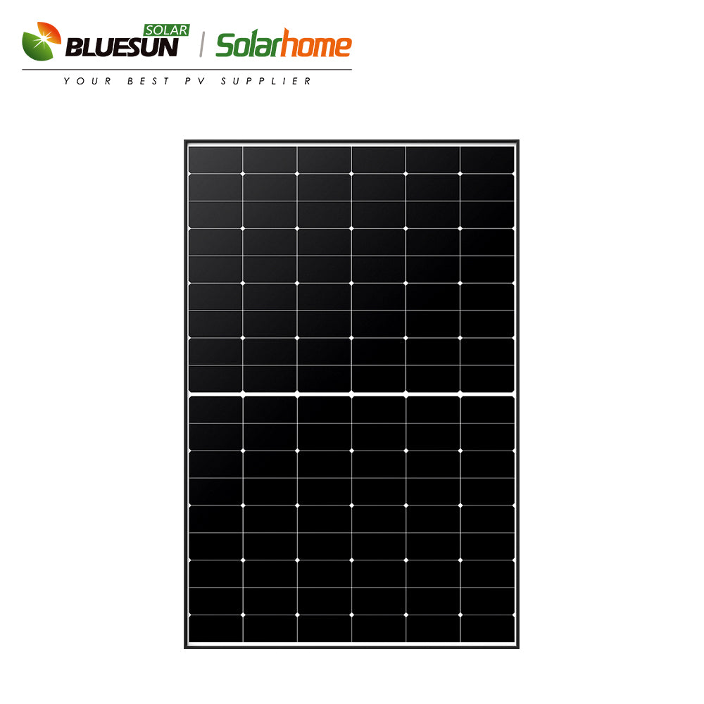 Bluesun Black Frame High Efficiency PV Solar Panel 450W,33.64V，36pcs 16200W Jet N Type Mono Clapboard Solar Panels