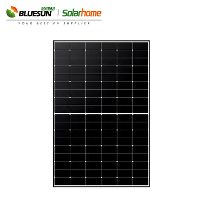 Bluesun Hocheffizientes PV-Solarmodul mit schwarzem Rahmen, 450 W,33.64V ，72Stück 32400W Jet N-Typ, Mono-Schindel-Solarmodule