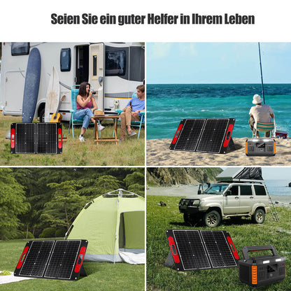 BLUESUN 60W 18V Faltbares Solarpanel Das USB-DC-Laden eignet sich für Mobiltelefone und mobile Camping-Wohnmobile - Bluesun Solar DE