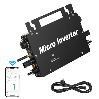 HIITIO HCMI-800 800W nätansluten mikroinverter Intelligent WiFi-övervakning med adapter Solpaneler