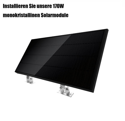 BLUESUN 340W  170W*2 Netzgekoppeltes Solarstromsystem Balkonkraftwerk Komplettset Bluetooth+WiFi-Echtzeitüberwachung - Bluesun Solar DE